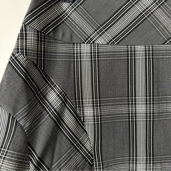 Grace Elements Women’s Black White Plaid A Line Flowy Skirt Size 8 - Picture 3 of 5
